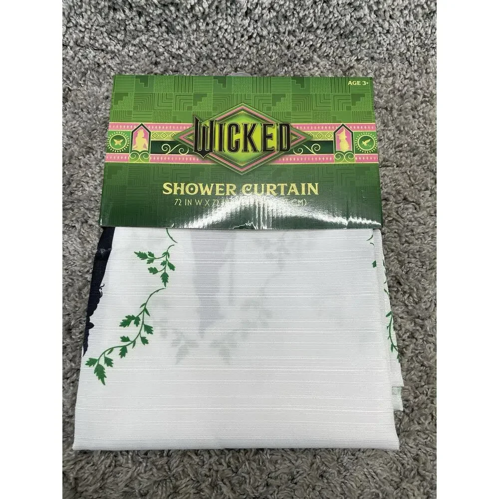 Wicked Shower Curtain 72x72 The Musical Elphaba Fabric Universal Bathroom New